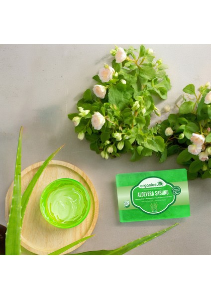 Doğal Aloe Vera Sabunu 140 gr Tüm Cilt Tipleri Için Yatıştırıcı ve Canlandırıcı Etkili