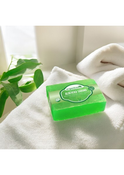 Doğal Aloe Vera Sabunu 140 gr Tüm Cilt Tipleri Için Yatıştırıcı ve Canlandırıcı Etkili