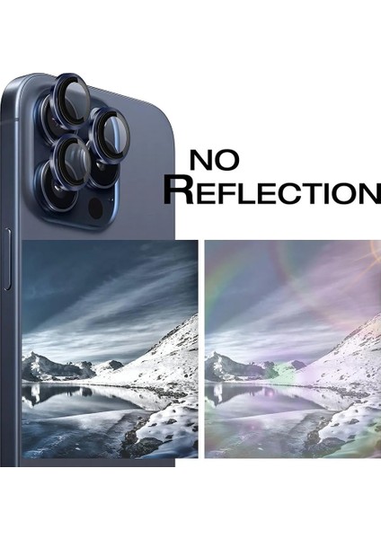 iPhone 15 Pro Kamera Koruyucu Lens Alüminyum Alışımlı Cam