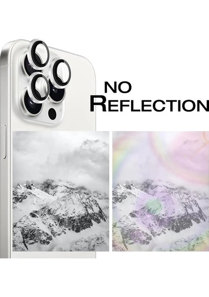 iPhone 15 Pro Kamera Koruyucu Lens Alüminyum Alışımlı Cam