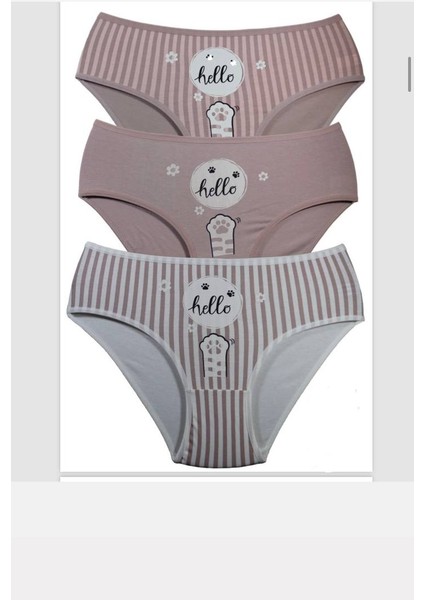 Pamuklu Yüksek Bel Büyük Beden Kadın Külot Battal Beden 3 Lü Paket