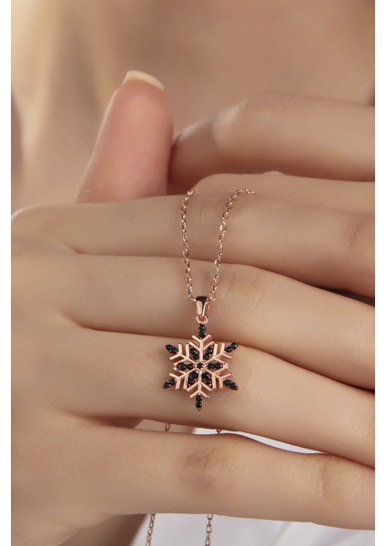 Kadın Orjinal 925 Ayar Gümüş Zirkon Taşlı Kar Tanesi Model Kolye fiyatları