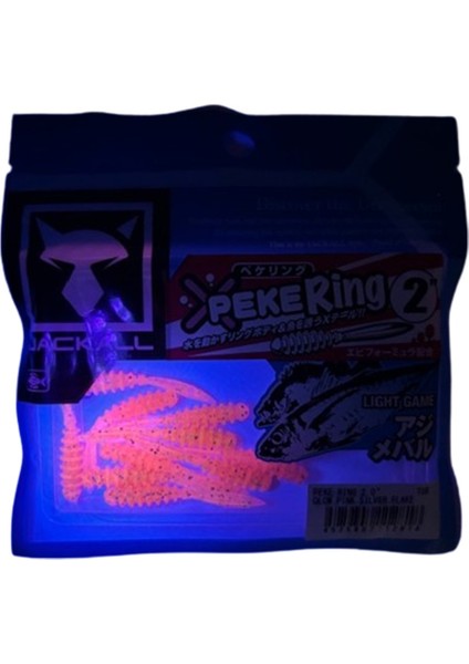 Peke Ring 2'' 5cm Silikon Yem (Glow Pınk Sılver Flake) fiyatları