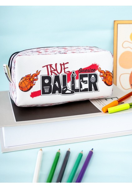Kalem Kutusu Basketbol Cute Iki Bölmeli Vegan Deri (Çift Gözlü Kalemlik) fiyatları