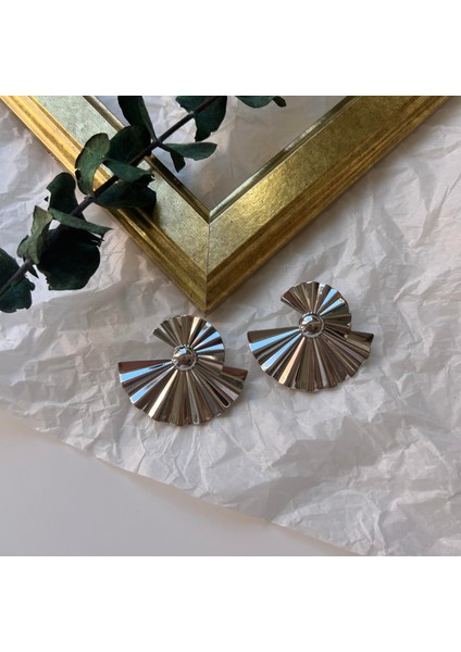 Silver Yelpaze Küpe