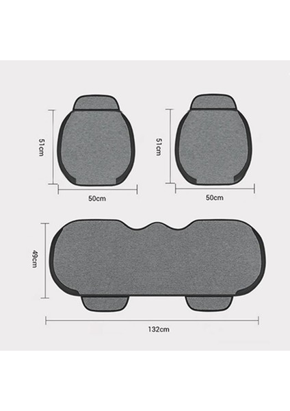 Oto Koltuk Koruyucu Keten Minder Cepli 3 Lü Set Bej