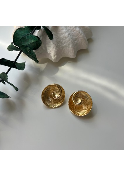 Gold Spiral Küpe