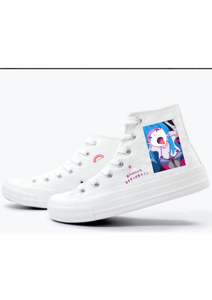 Anime Güzel Kız Baskılı Sneaker Çocuk Spor Ayakkabı