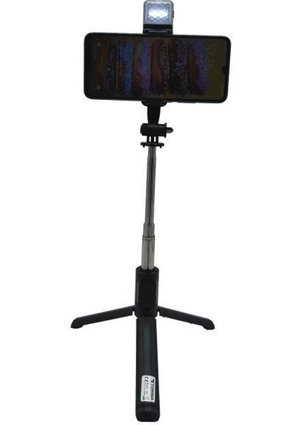 Q07 LED Işıklı Kumandalı  Çok Amaçlı Tripod Selfie Çubuğu Anroid Ios Uyumlu