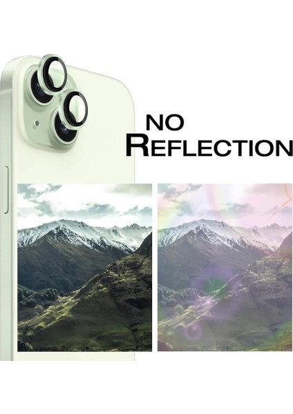 iPhone 15 Kamera Koruyucu Lens Alüminyum Alışımlı Cam