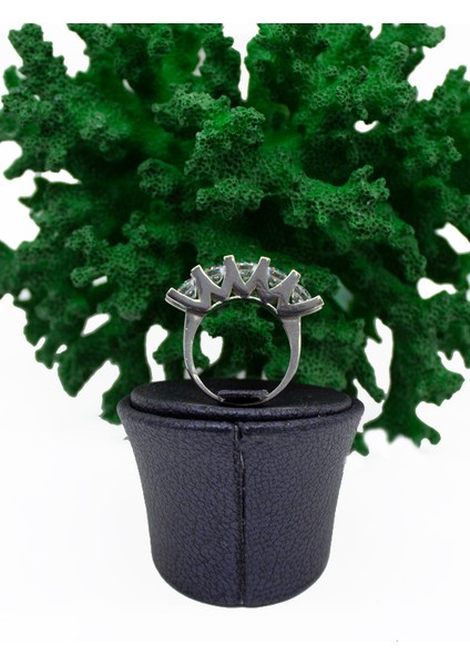 Zirkon Taşlı 925 Ayar Gümüş Beştaş Yüzük modelleri