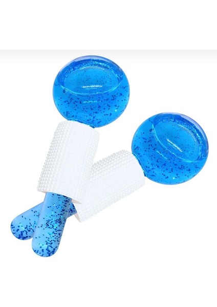 Soğuk Masaj ve Terapi Topu 2 Li Set Buz Küre Soğuk Masaj ve Terapi Topu Ice Globes Leke Önleyici Mavi Buz Küresi 2 Adet