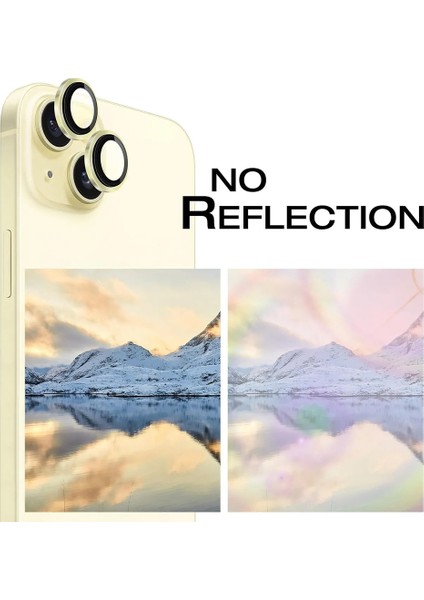 iPhone 15 Plus Kamera Lens Koruyucu (Sarı)