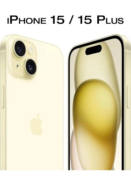 iPhone 15 Plus Kamera Lens Koruyucu (Sarı)