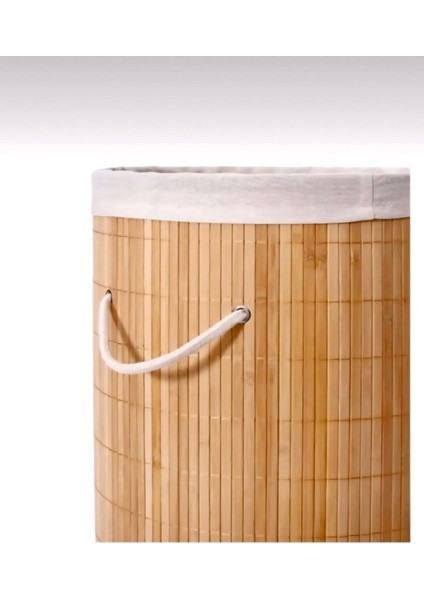 Katlanabilir Bambu Çamaşır Sepeti Yuvarlak 35X57 cm Banyo Çamaşır Kirli Sepeti Çok Amaçlı Hasır Düzenleme Oyuncak Sepeti fırsatları