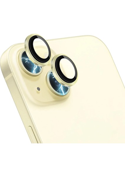 Apple iPhone 15 Kamera Koruyucu Lens Alüminyum Alışımlı Cam