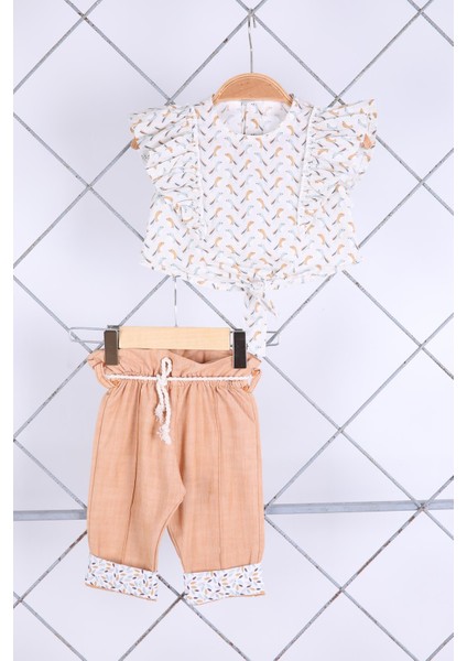 Babyhola Kız Bebek Çocuk Bluz Pantolon Alt Üst Salaş Takım 2'li 21020