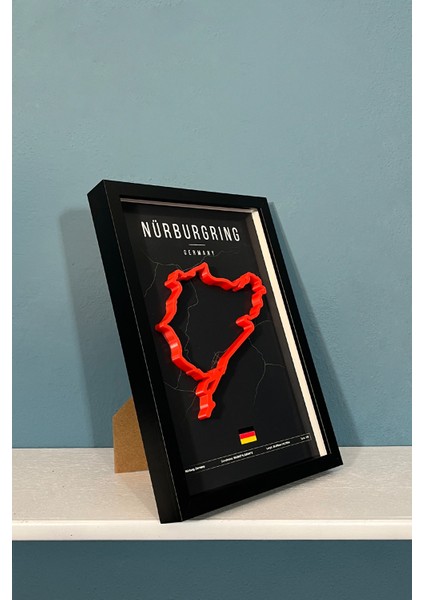 Formula 1 (F1) Nürburgring (Almanya) 3 Boyutlu Çerçeveli Tablo