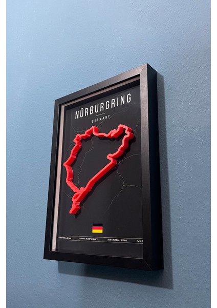 Formula 1 (F1) Nürburgring (Almanya) 3 Boyutlu Çerçeveli Tablo
