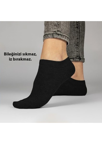 12 Çift Pamuklu Erkek Kısa Patik Çorap Siyah fiyatları