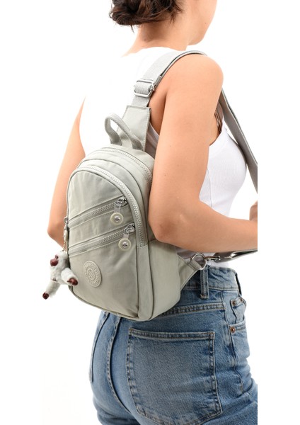 Unisex Bay Bayan Kırinkıl Kumaş Suya Dayanıklı Çok Bölmeli Omuz Çantası Body Bag