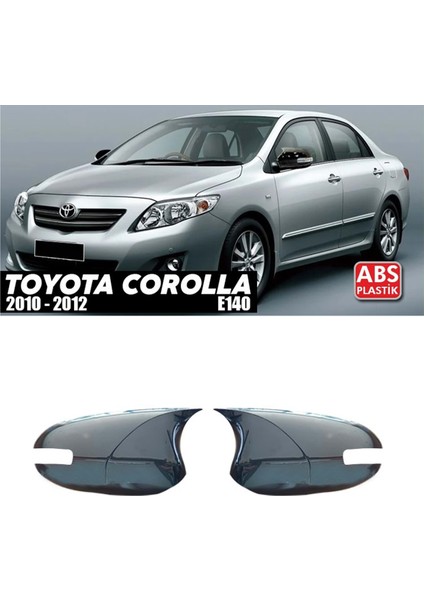 MKG Otomotiv Toyota Corolla E140 Fl Sinyalli Batman Yarasa Ayna Kapağı Piona Black Abs 2010 - 2012