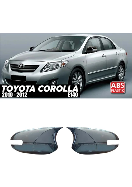 MKG Otomotiv Toyota Corolla E140 Fl Sinyalli Batman Yarasa Ayna Kapağı Piona Black Abs 2010 - 2012