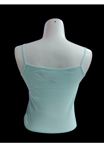 Kadın Ribana Ip Askılı Atlet - Su Yeşili fiyatları