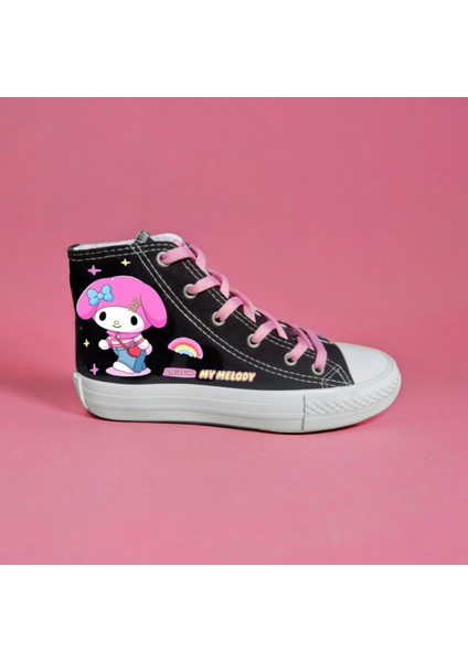 Black Tatlı My Melondolik Baskılı Kız Çocuk Sneaker