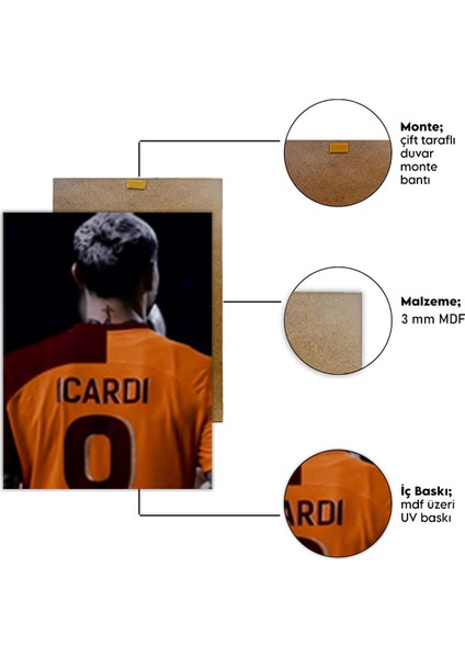 Alfa Grafik Icardı Görselli Mdf Tablo