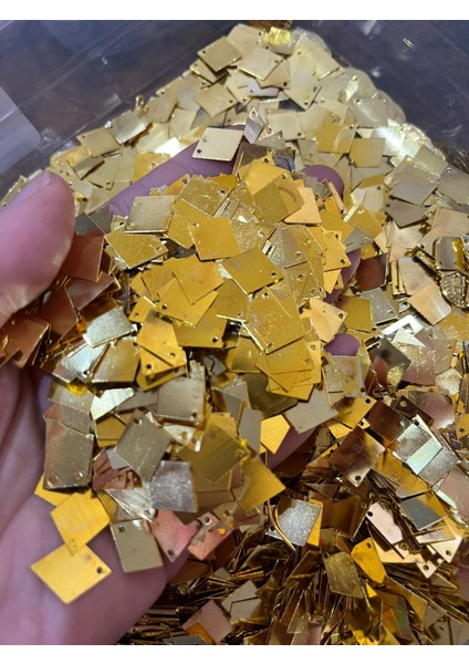 Çelik Delikli Altın Sarısı Takı Pul Payet 1 cm 10 gr fiyatları