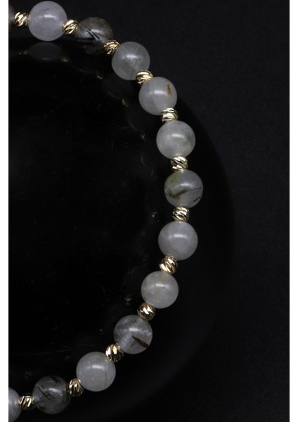 Rutilli Kuvars Doğal Taş Makrome Örme Bileklik Küre Kesim fiyatları