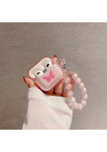 Air Pods 3.nesil Uyumlu Butterfly Kelebek Boncuklu Kulaklık Kılıfı