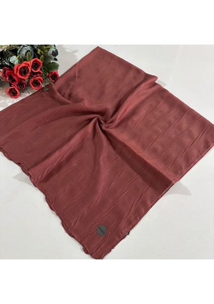 Pliseli Bambu Eşarp Kiremit PBE0215