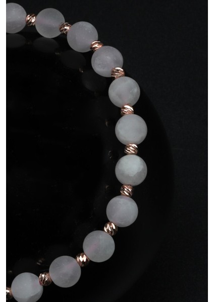 Mat Pembe Kuvars Doğal Taş Makrome Örme Bileklik Küre Kesim fiyatları