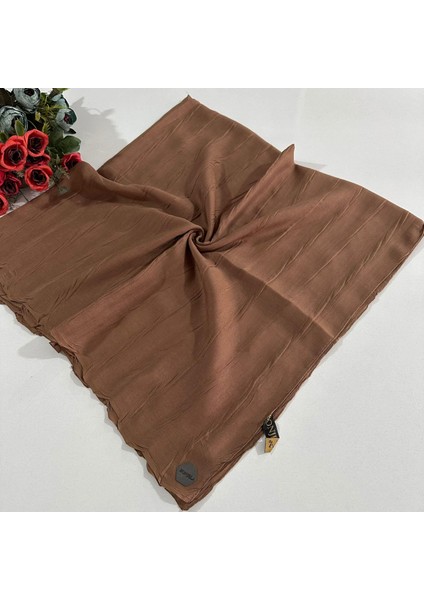 Pliseli Bambu Eşarp Sütlü Kahve PBE0209