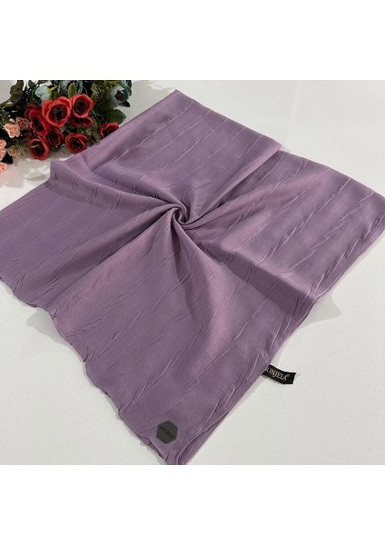 Pliseli Bambu Eşarp Lila PBE0229