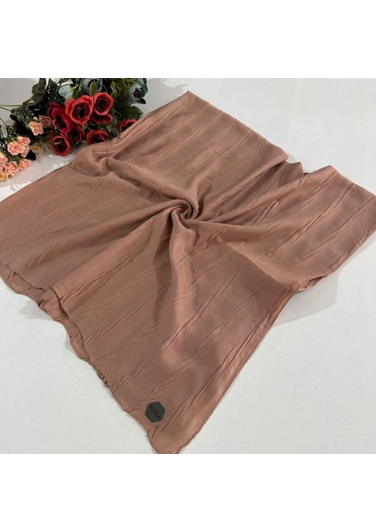 Pliseli Bambu Eşarp Somon PBE0230