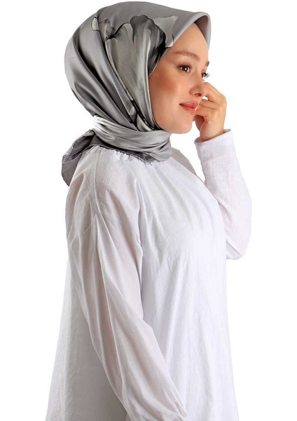 Gri Süsen Desen Twill Ipek Eşarp fiyatları