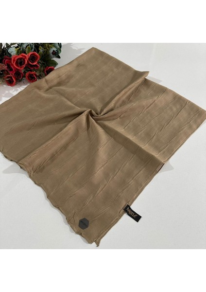 Pliseli Bambu Eşarp Hardal PBE0224