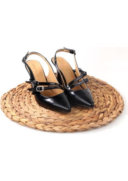 Wzy 02817 8,5 Cm Topuklu Kadın Arkası Açık Stiletto Ayakkabı fırsatları