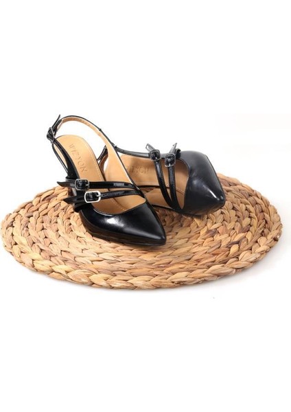 Wzy 02817 8,5 Cm Topuklu Kadın Arkası Açık Stiletto Ayakkabı indirimleri