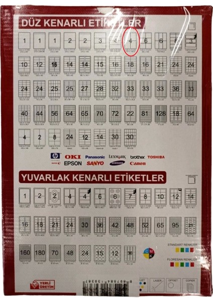 ST-2204 (105 *148,50 Mm) Lazer Etiket 100 Adet