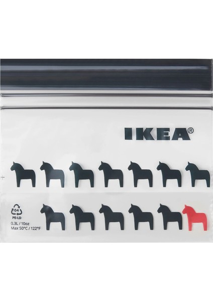 Istad Buzdolabı Poşeti Siyah-Desenli 300 ml 25 Adet