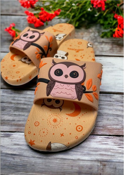 Baykuş Detaylı Kaymaz Plastik Havuz Deniz Banyo Balkon Teras Ev ve Sokak Terliği modelleri