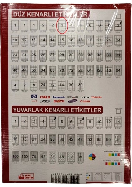 ST-2003 (210*99 Mm) Lazer Etiket 100 Adet