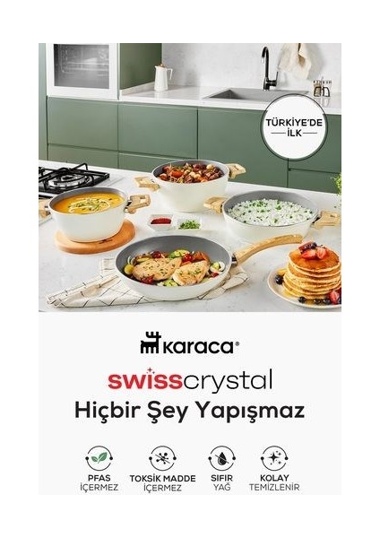 Refika Birgül ile Swiss Crystal Premium 15 Parça Tava ve Tencereli Büyük Set