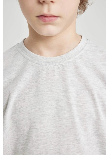 Erkek Çocuk T-Shirt Açık Gri K1687A6/GR400