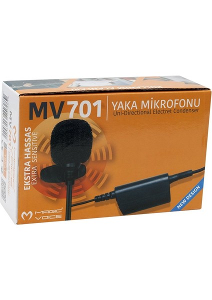 MM-701 Kablolu 600 Ohm Yaka Mikrofonu