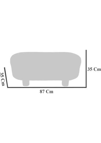 Marin Sandıklı Puf, Beyaz/gri Punch Desenli